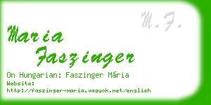 maria faszinger business card